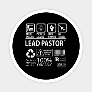 Lead Pastor T Shirt - MultiTasking Certified Job Gift Item Tee Magnet